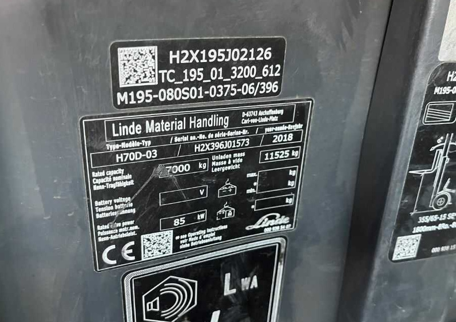 Linde H70D-03 - 디젤 지게차 : 사진 4 Linde H70D-03 - 디젤 지게차 : 사진 4