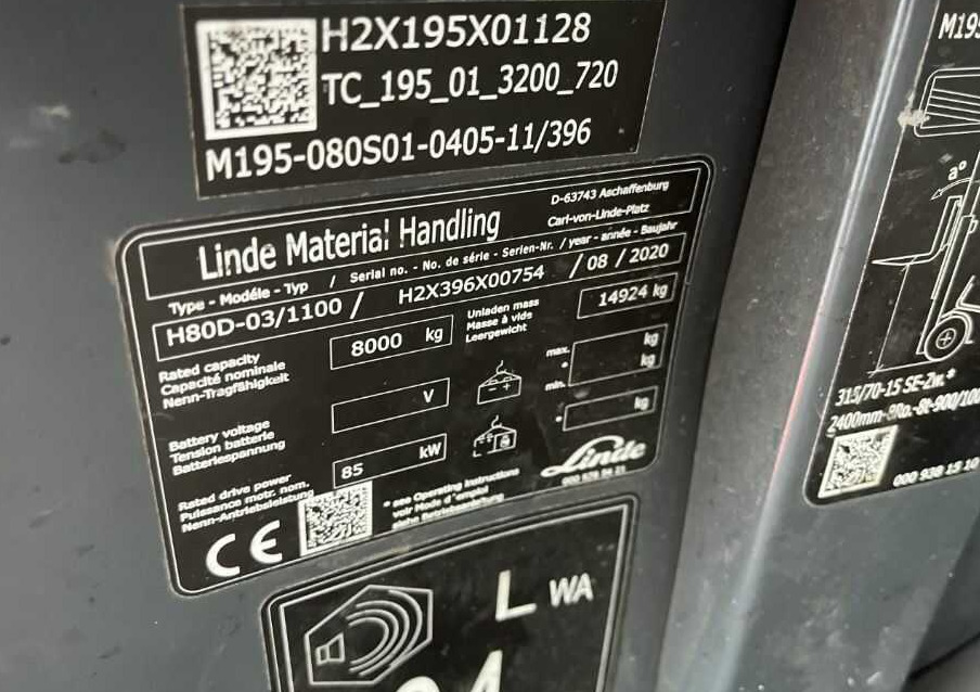 Linde H80D-03/1100 - 디젤 지게차 : 사진 4 Linde H80D-03/1100 - 디젤 지게차 : 사진 4