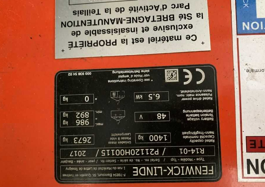 Linde R14-01 - 리치 트럭 : 사진 4 Linde R14-01 - 리치 트럭 : 사진 4
