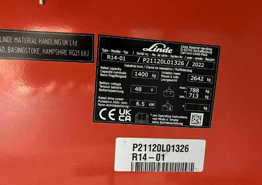 Linde R14-01 - 리치 트럭 : 사진 4 Linde R14-01 - 리치 트럭 : 사진 4
