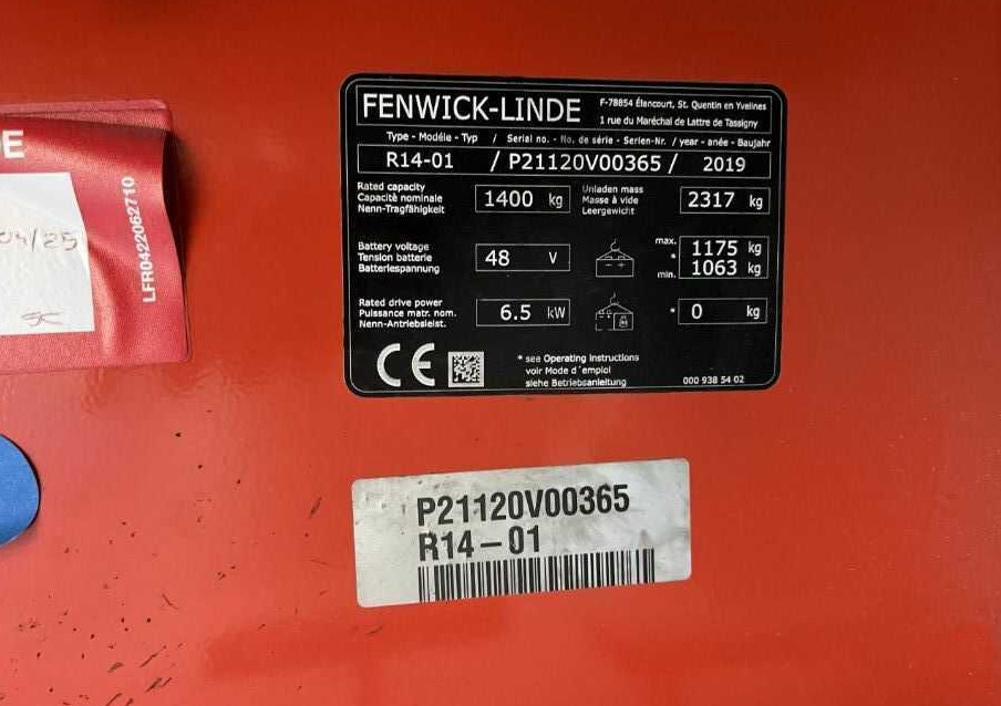 Linde R14-01 - 리치 트럭 : 사진 4 Linde R14-01 - 리치 트럭 : 사진 4