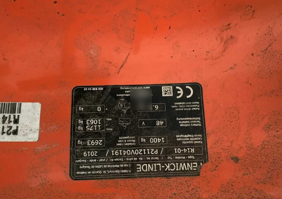 Linde R14-01 - 리치 트럭 : 사진 4 Linde R14-01 - 리치 트럭 : 사진 4