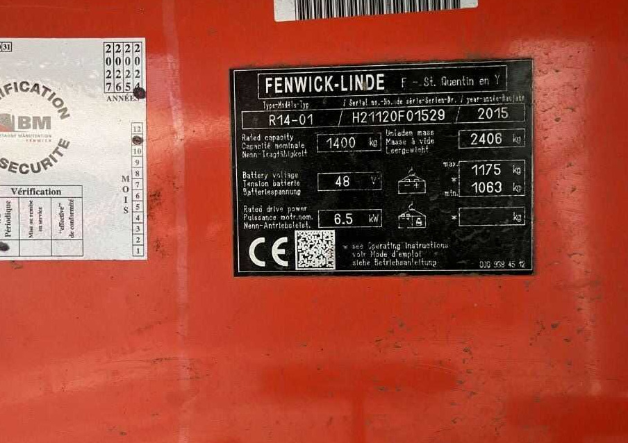 Linde R14-01 - 리치 트럭 : 사진 4 Linde R14-01 - 리치 트럭 : 사진 4