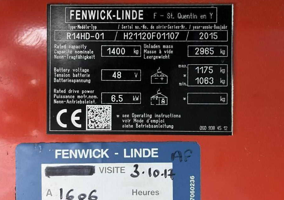 Linde R14HD-01 - 리치 트럭 : 사진 4 Linde R14HD-01 - 리치 트럭 : 사진 4