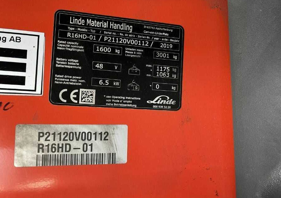 Linde R16HD-01 - 리치 트럭 : 사진 4 Linde R16HD-01 - 리치 트럭 : 사진 4