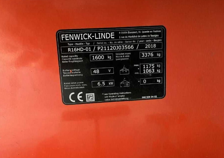 Linde R16HD-01 - 리치 트럭 : 사진 4 Linde R16HD-01 - 리치 트럭 : 사진 4