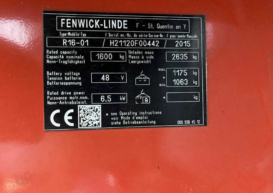 Linde R16 - 리치 트럭 : 사진 4 Linde R16 - 리치 트럭 : 사진 4