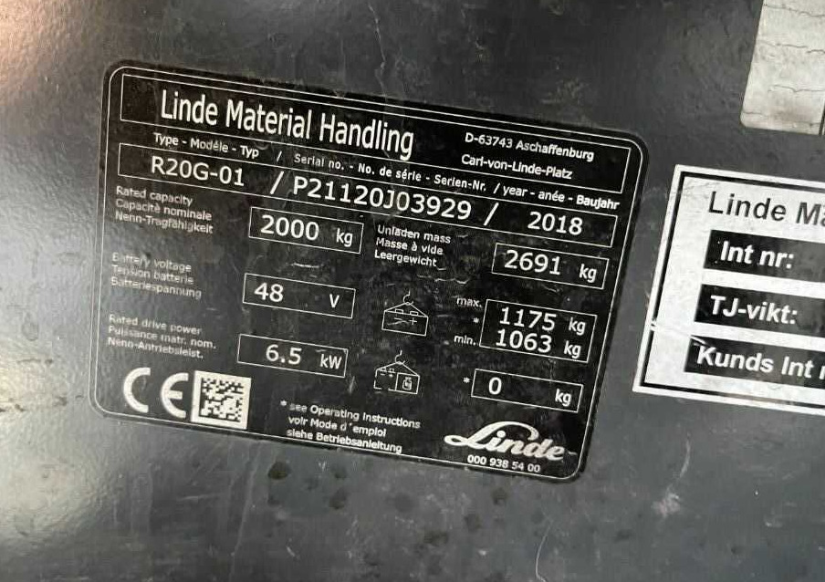 Linde R20G-01 - 리치 트럭 : 사진 4 Linde R20G-01 - 리치 트럭 : 사진 4