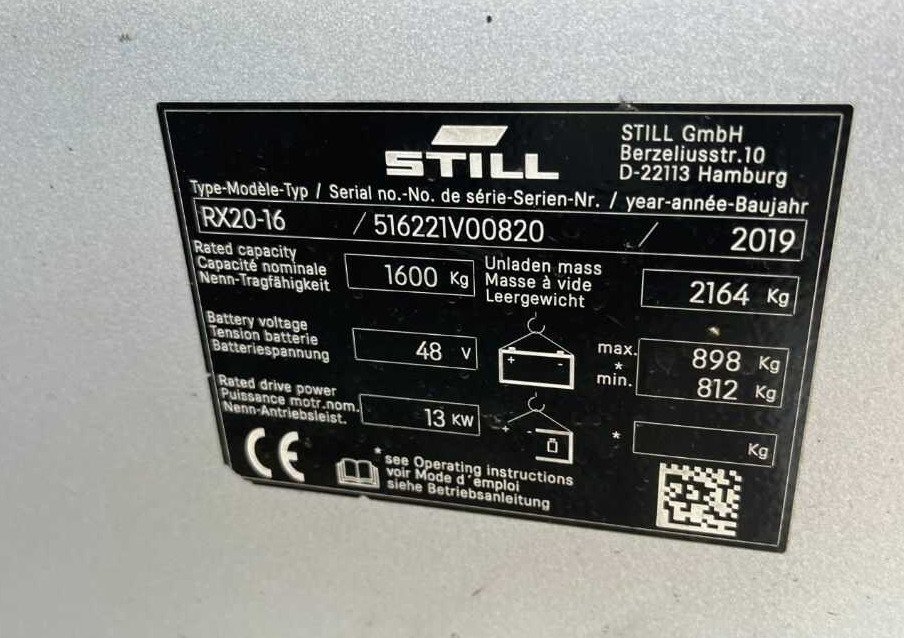 Still RX20-16 - 전기 지게차 : 사진 4 Still RX20-16 - 전기 지게차 : 사진 4