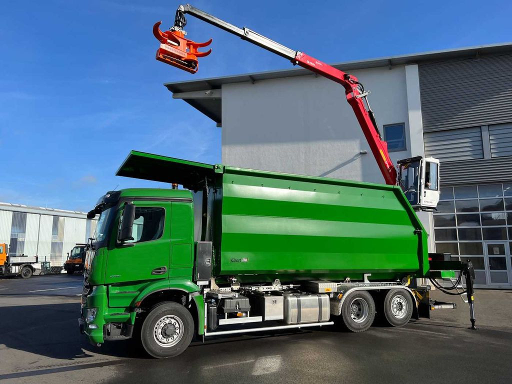 Mercedes-Benz Arocs 2751 6x2 HAD / Abroller EBERT Fällbox Q150 - 후크 리프트 트럭 : 사진 1 Mercedes-Benz Arocs 2751 6x2 HAD / Abroller EBERT Fällbox Q150 - 후크 리프트 트럭 : 사진 1