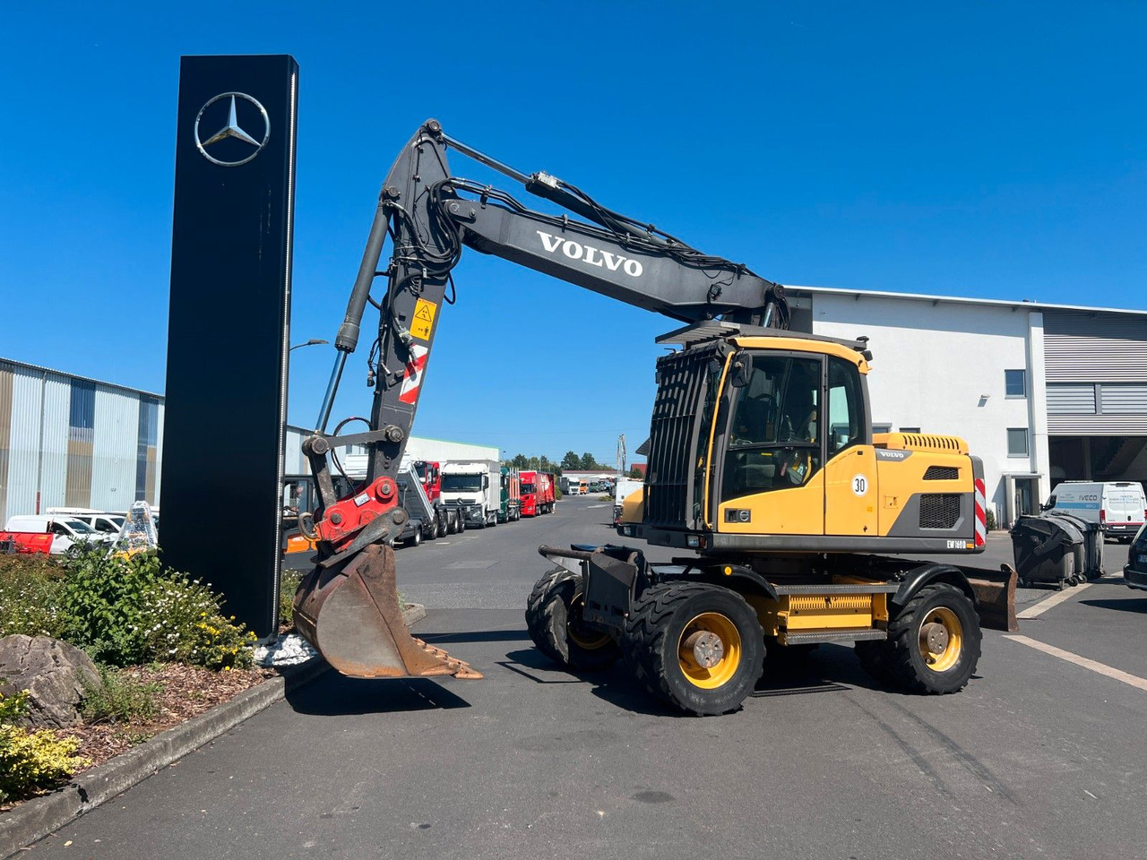 Volvo EW160D / 2014 / 1xTieflöffel / Forstschutzgitter - 휠 굴삭기 : 사진 1 Volvo EW160D / 2014 / 1xTieflöffel / Forstschutzgitter - 휠 굴삭기 : 사진 1