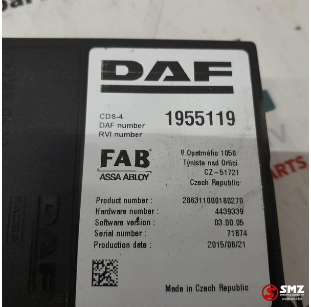 DAF Occ ECU CDS4 regeleenheid DAF - ECU 트럭 용 : 사진 5 DAF Occ ECU CDS4 regeleenheid DAF - ECU 트럭 용 : 사진 5
