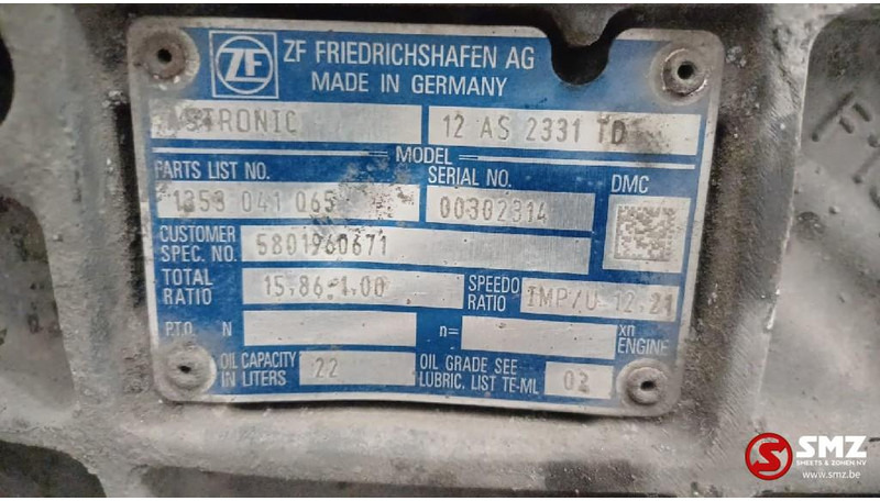 Iveco Occ versnellingsbak + intarder 12AS2331TD Iveco - 기어박스 트럭 용 : 사진 5 Iveco Occ versnellingsbak + intarder 12AS2331TD Iveco - 기어박스 트럭 용 : 사진 5