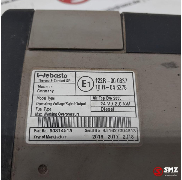 Renault Occ standverwarming Air Top Evo 2000 Renault - 난방/ 환기 트럭 용 : 사진 4 Renault Occ standverwarming Air Top Evo 2000 Renault - 난방/ 환기 트럭 용 : 사진 4