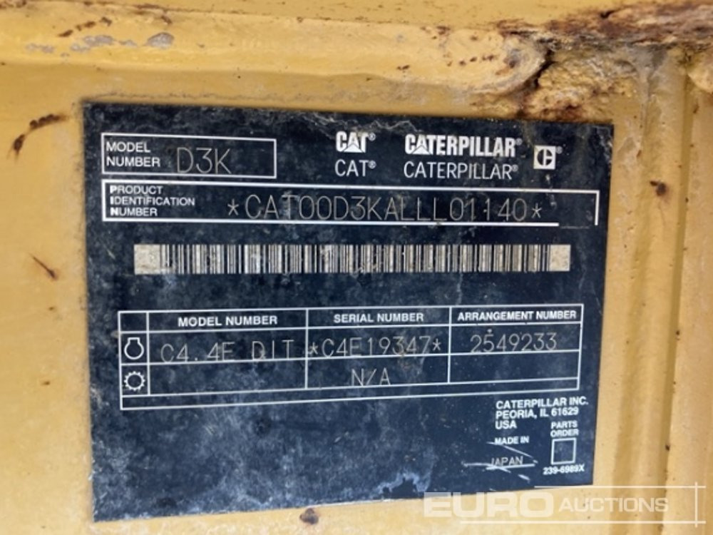 2012 CAT D3K LGP - 불도저 : 사진 5 2012 CAT D3K LGP - 불도저 : 사진 5