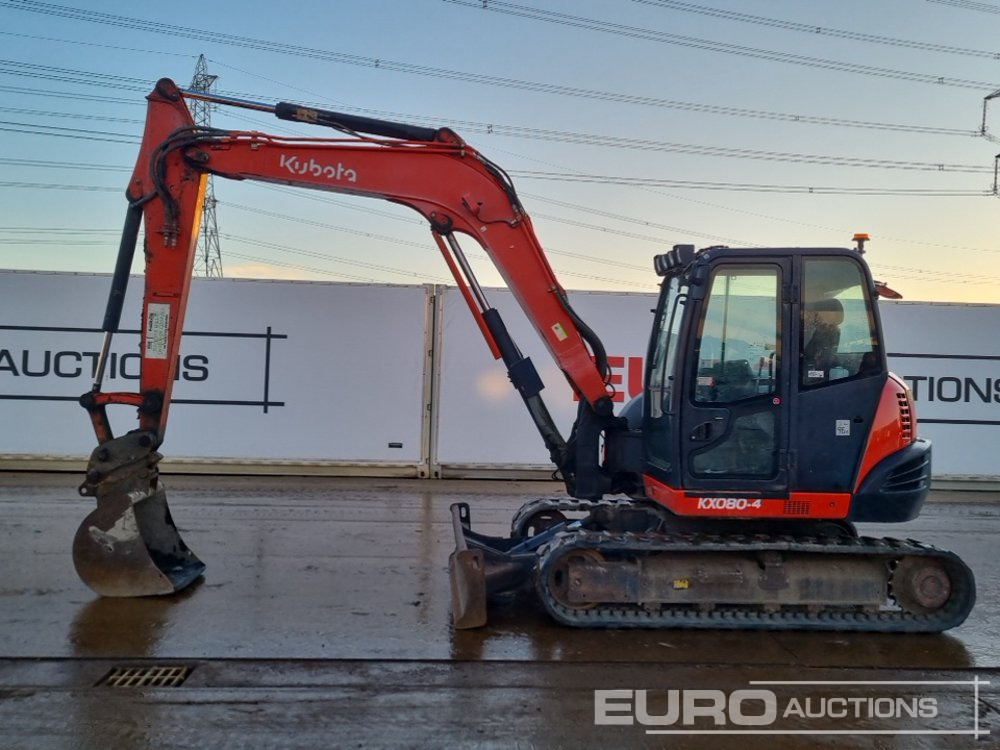 2013 Kubota KX080-4 - 미니 굴삭기 : 사진 2 2013 Kubota KX080-4 - 미니 굴삭기 : 사진 2
