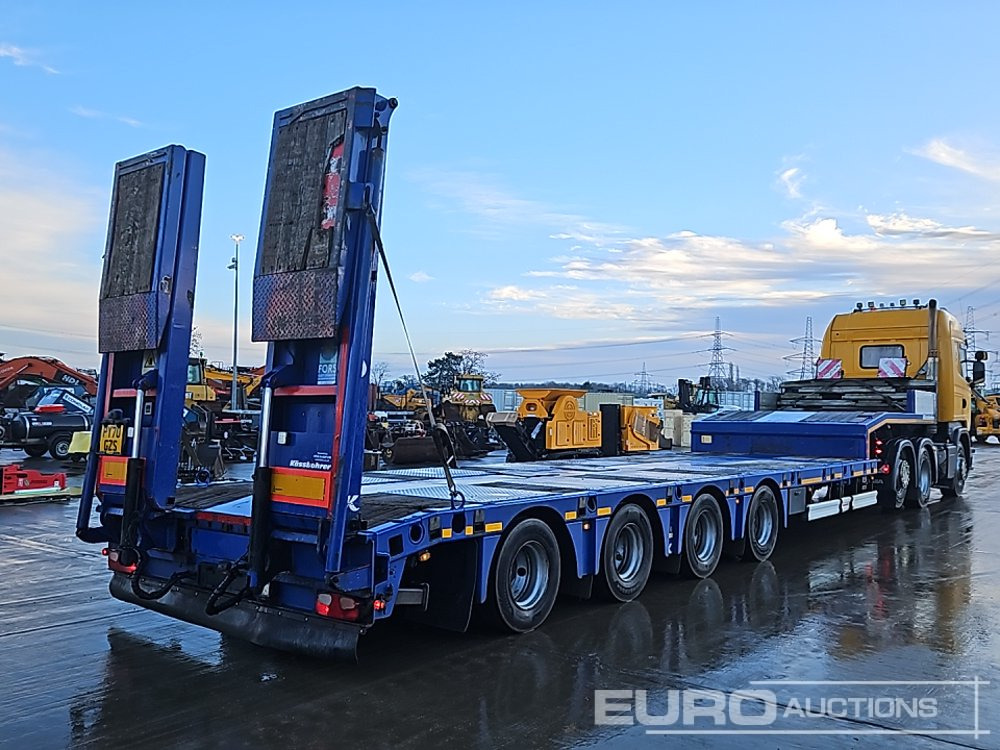 2017 Kassbohrer 4 Axle Extendable Stepframe Low Loader Trailer, 1 Rear Stear Axle, Out Riggers, Hydraulic Fliptoe Ramps - 저하대 세미 트레일러 : 사진 5 2017 Kassbohrer 4 Axle Extendable Stepframe Low Loader Trailer, 1 Rear Stear Axle, Out Riggers, Hydraulic Fliptoe Ramps - 저하대 세미 트레일러 : 사진 5