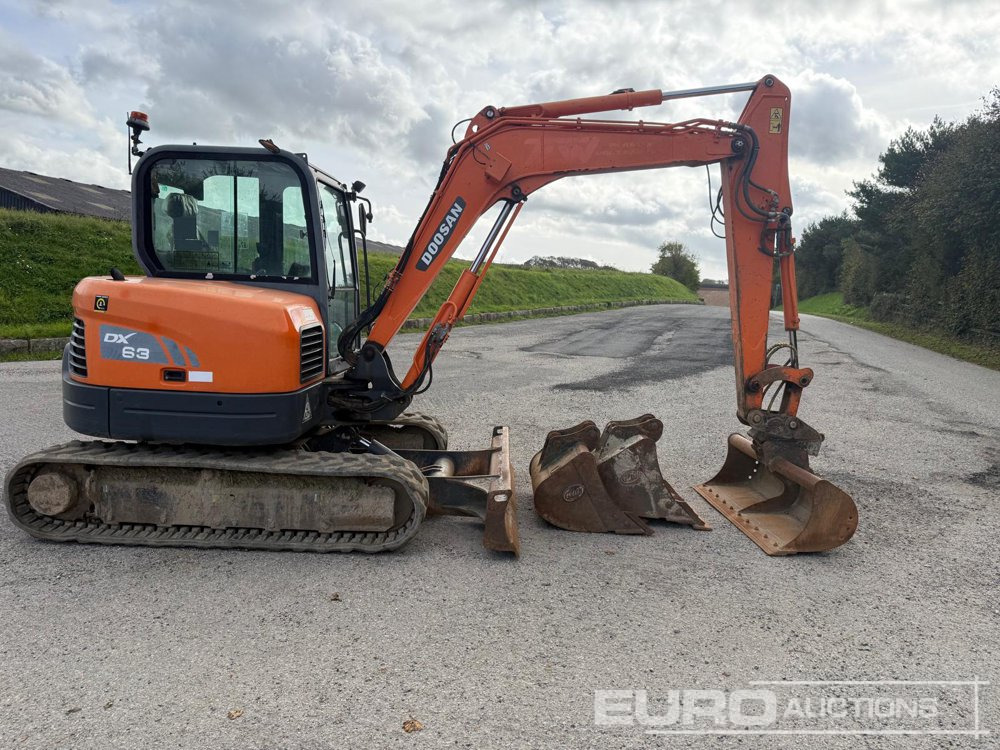 2018 Doosan DX63-3 - 미니 굴삭기 : 사진 4 2018 Doosan DX63-3 - 미니 굴삭기 : 사진 4
