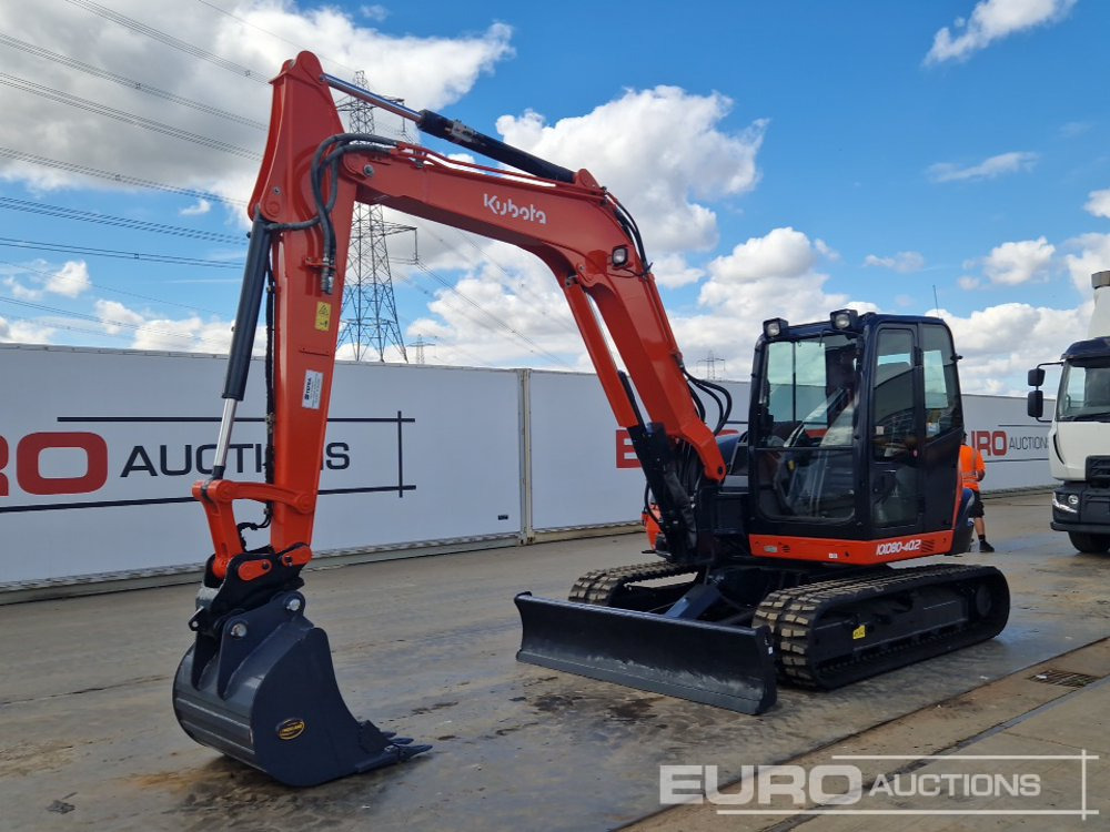 2018 Kubota KX080-4A - 미니 굴삭기 : 사진 1 2018 Kubota KX080-4A - 미니 굴삭기 : 사진 1
