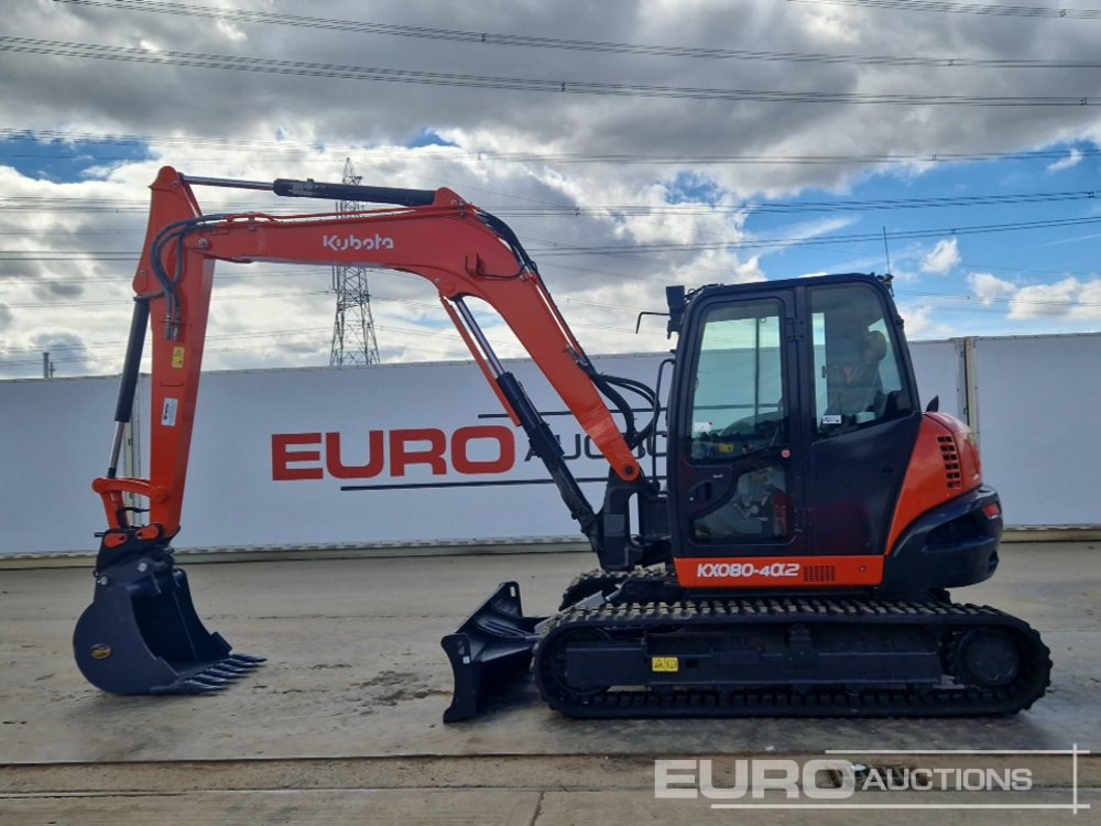 2018 Kubota KX080-4A - 미니 굴삭기 : 사진 2 2018 Kubota KX080-4A - 미니 굴삭기 : 사진 2