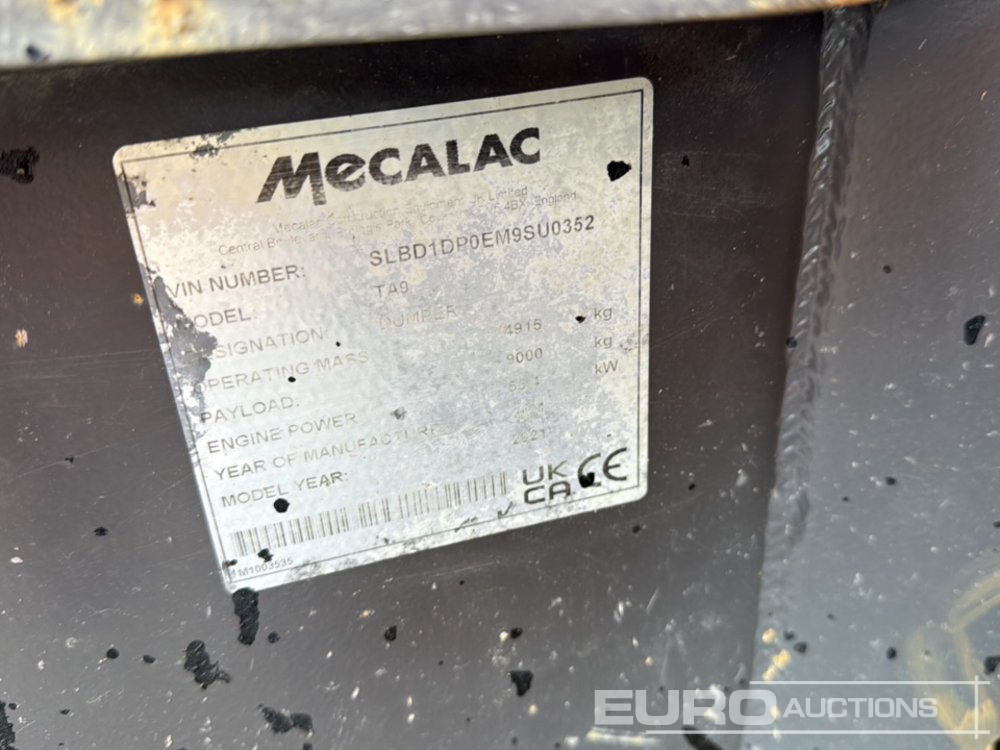 미니 덤프 2021 Mecalac TA9 : 사진 37