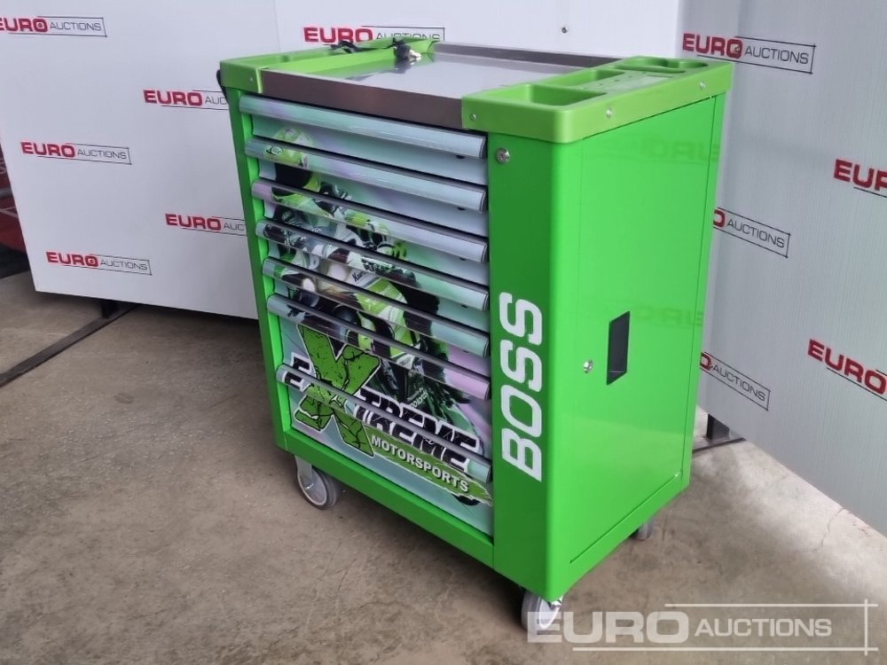 Boss Wheeled Tool Cart with 258pc Tools (Green) - 작업장 장비 : 사진 1 Boss Wheeled Tool Cart with 258pc Tools (Green) - 작업장 장비 : 사진 1