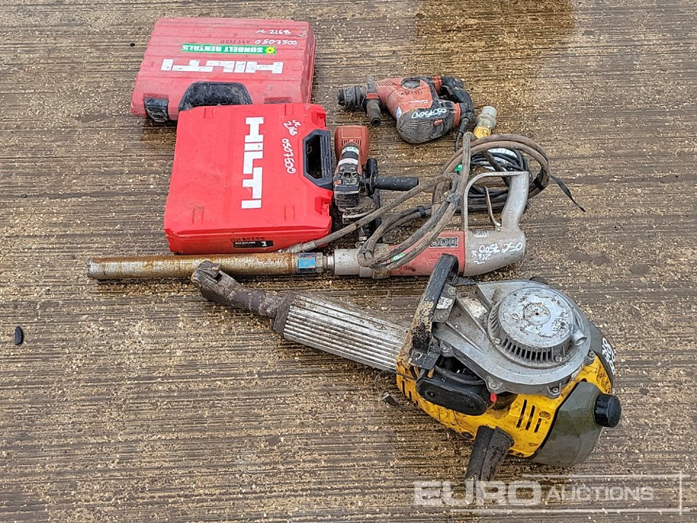 Hilti Hammer Drill (2 of), Hilti Battery Impact Gun, Hilti Battery Grinder, Hycon Hydraulic Core Drill, Wacker Neuson Hand Held Breaker - 건설장비 : 사진 2 Hilti Hammer Drill (2 of), Hilti Battery Impact Gun, Hilti Battery Grinder, Hycon Hydraulic Core Drill, Wacker Neuson Hand Held Breaker - 건설장비 : 사진 2