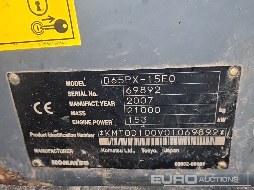 불도저 Komatsu D65PX-15 : 사진 48 불도저 Komatsu D65PX-15 : 사진 48