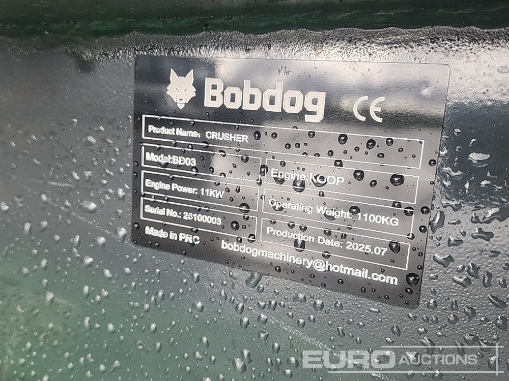 크러셔 Unused 2025 Bobdog BD03 : 사진 20 크러셔 Unused 2025 Bobdog BD03 : 사진 20
