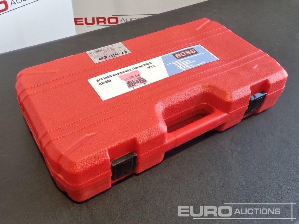 Unused 2025 Boss 3/4" 26pc Heavy Duty Pneumatic Socket Set, 4" Connecting Rod, 8" Connecting Rod Quick Ratchet Wrench, 20" Sliding Road, L Handle Sliding Head Extension Bar - 작업장 장비 : 사진 1 Unused 2025 Boss 3/4" 26pc Heavy Duty Pneumatic Socket Set, 4" Connecting Rod, 8" Connecting Rod Quick Ratchet Wrench, 20" Sliding Road, L Handle Sliding Head Extension Bar - 작업장 장비 : 사진 1