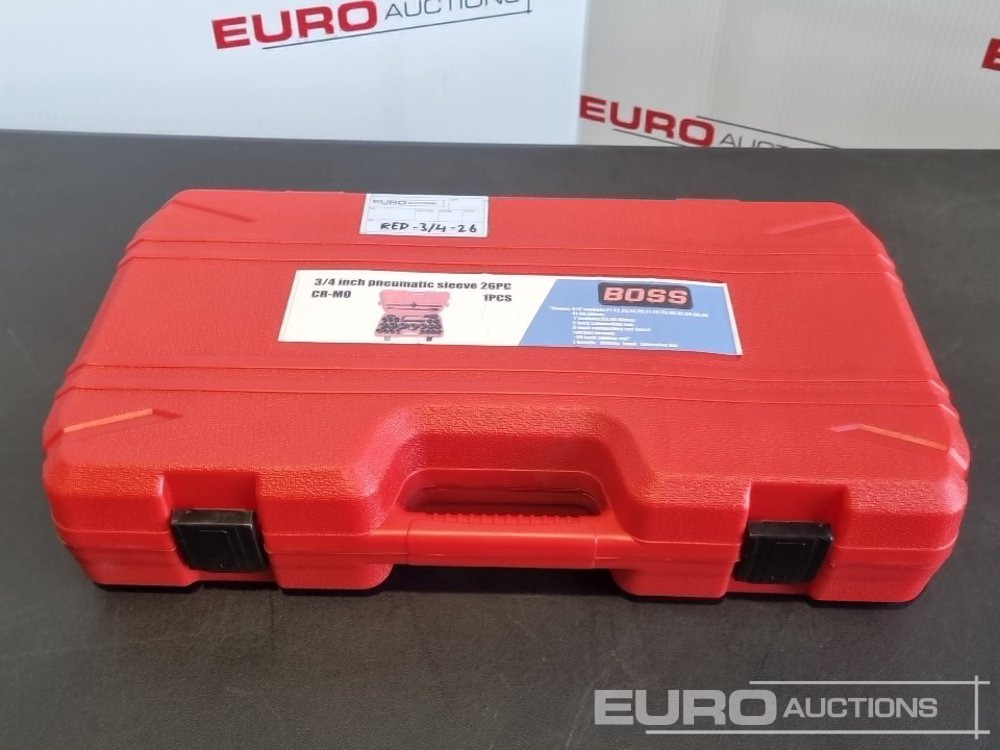 Unused 2025 Boss 3/4" 26pc Heavy Duty Pneumatic Socket Set, 4" Connecting Rod, 8" Connecting Rod Quick Ratchet Wrench, 20" Sliding Road, L Handle Sliding Head Extension Bar - 작업장 장비 : 사진 2 Unused 2025 Boss 3/4" 26pc Heavy Duty Pneumatic Socket Set, 4" Connecting Rod, 8" Connecting Rod Quick Ratchet Wrench, 20" Sliding Road, L Handle Sliding Head Extension Bar - 작업장 장비 : 사진 2