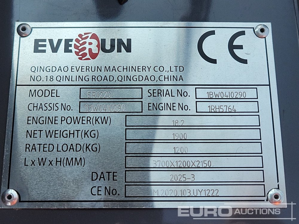 휠 로더 Unused 2025 Everun ER1220 : 사진 39