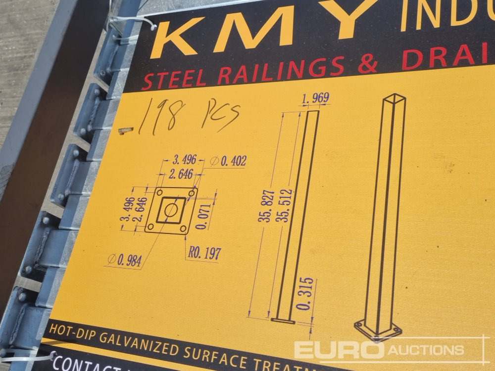 건설장비 Unused 2025 KMY INDUSTRIAL Steel Grating (2 of), Stillage of Metal Fencing Posts : 사진 14