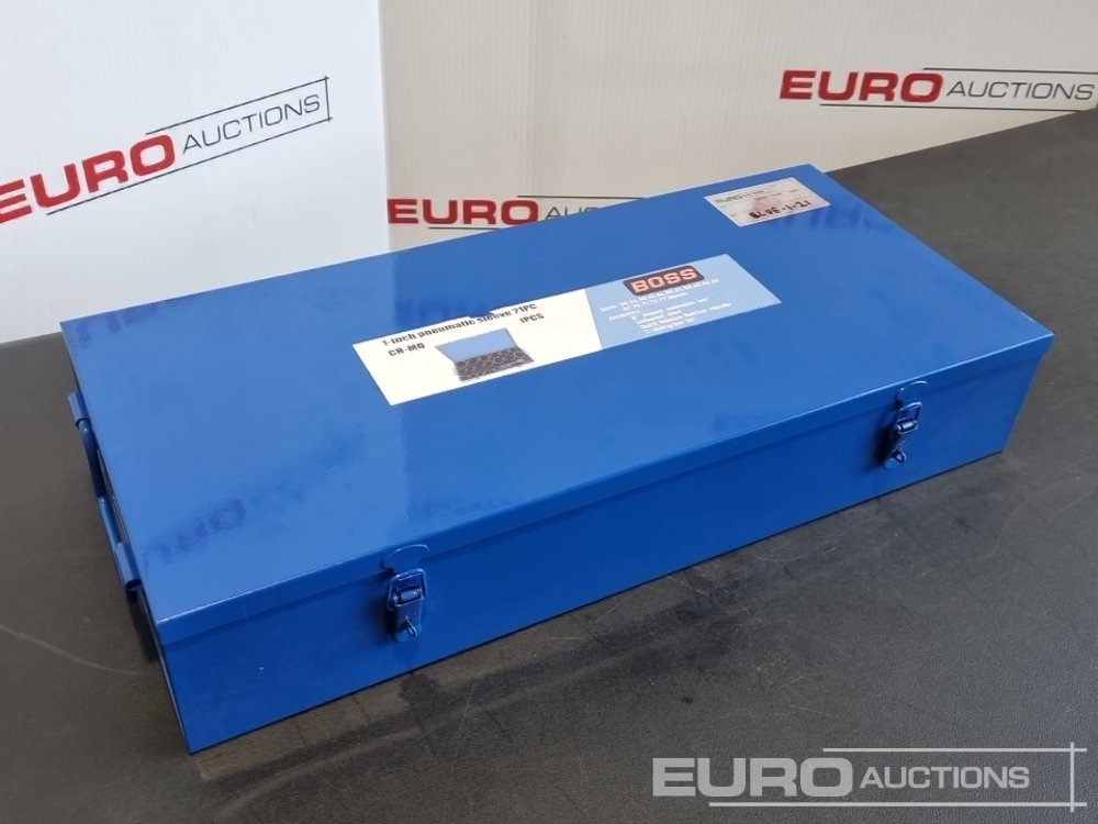 Unused Boss 1" 21pc Pneumatic Socket Set, 8" Impact Extension Bar, Universal Joint, Quick Release Ratchet Handle, 20" T-sliding Bar - 작업장 장비 : 사진 1 Unused Boss 1" 21pc Pneumatic Socket Set, 8" Impact Extension Bar, Universal Joint, Quick Release Ratchet Handle, 20" T-sliding Bar - 작업장 장비 : 사진 1