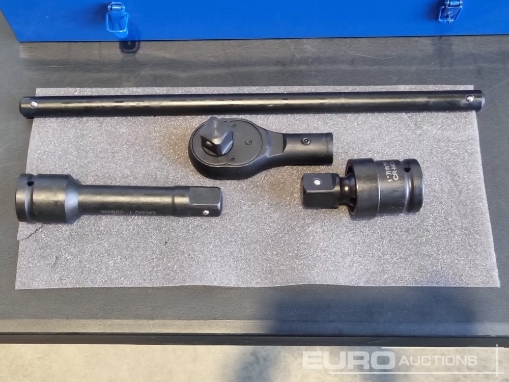 Unused Boss 1" 21pc Pneumatic Socket Set, 8" Impact Extension Bar, Universal Joint, Quick Release Ratchet Handle, 20" T-sliding Bar - 작업장 장비 : 사진 5 Unused Boss 1" 21pc Pneumatic Socket Set, 8" Impact Extension Bar, Universal Joint, Quick Release Ratchet Handle, 20" T-sliding Bar - 작업장 장비 : 사진 5