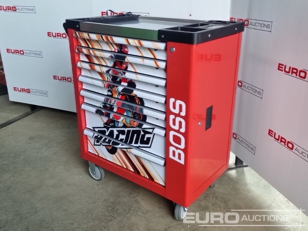 Unused Boss Wheeled Tool Cart with 258pc Tools (Red) - 작업장 장비 : 사진 1 Unused Boss Wheeled Tool Cart with 258pc Tools (Red) - 작업장 장비 : 사진 1