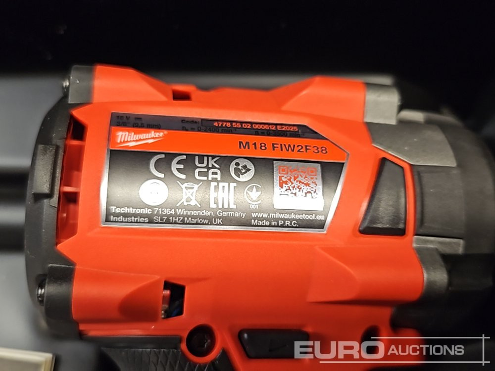 Unused Milwaukee M18 FIW2F38 18V Fuel Brushless 3/8'' Impact Wrench - (Body and Case Onlu) - 건설장비 : 사진 5 Unused Milwaukee M18 FIW2F38 18V Fuel Brushless 3/8'' Impact Wrench - (Body and Case Onlu) - 건설장비 : 사진 5