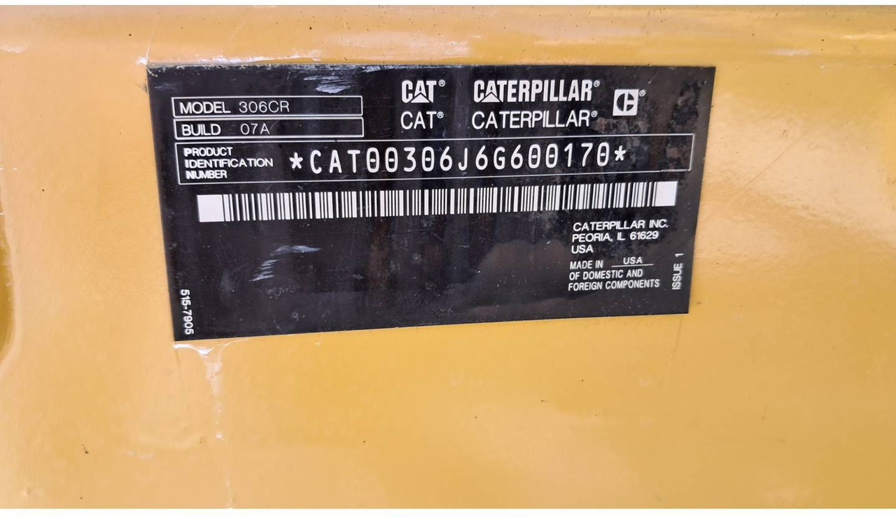 CAT 306 CR - 크롤러 굴삭기 : 사진 5 CAT 306 CR - 크롤러 굴삭기 : 사진 5