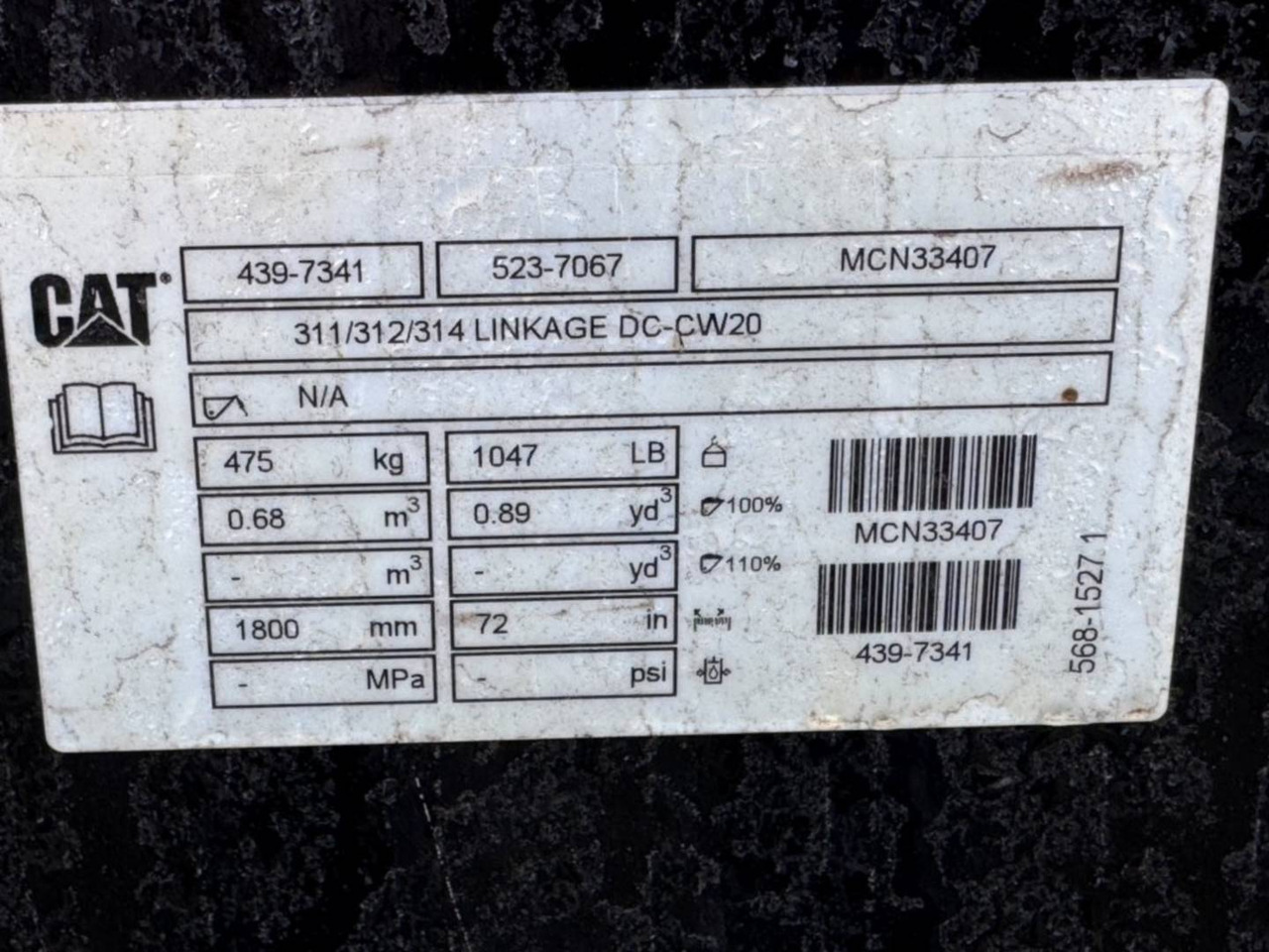 크롤러 굴삭기 CAT 315-07 : 사진 14