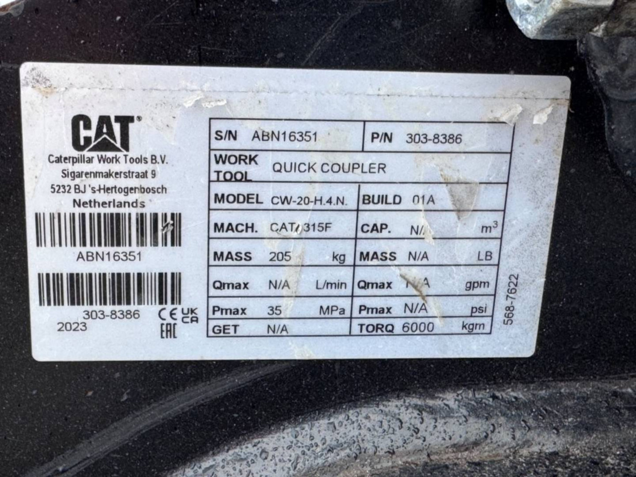 크롤러 굴삭기 CAT 315-07 : 사진 12