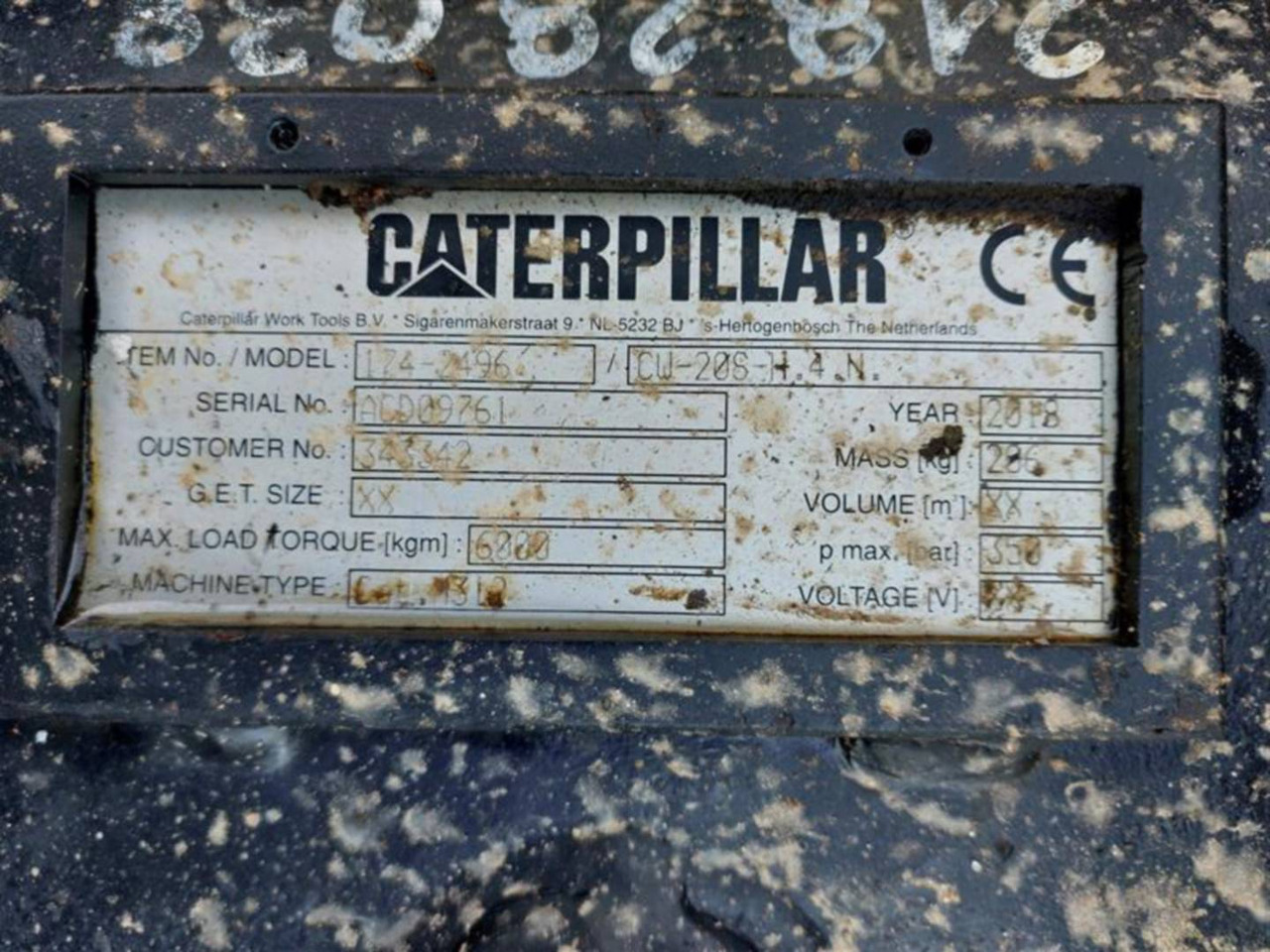 CAT CW20S/174-2496/M315F/TIM70/70/430/281 - 퀵 커플러 : 사진 2 CAT CW20S/174-2496/M315F/TIM70/70/430/281 - 퀵 커플러 : 사진 2