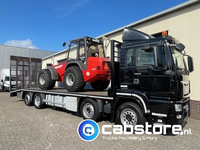 MAN TGS 35.400 8x2-6 BL Euro 6 - 8x2 - Oprijwagen - Machinetransporter - Bouwjaar 2015 - Km 716.197 - Laadvermogen 23.640 Kg !! - Very good condition - 드롭사이드/ 플랫베드 트럭 : 사진 3 MAN TGS 35.400 8x2-6 BL Euro 6 - 8x2 - Oprijwagen - Machinetransporter - Bouwjaar 2015 - Km 716.197 - Laadvermogen 23.640 Kg !! - Very good condition - 드롭사이드/ 플랫베드 트럭 : 사진 3