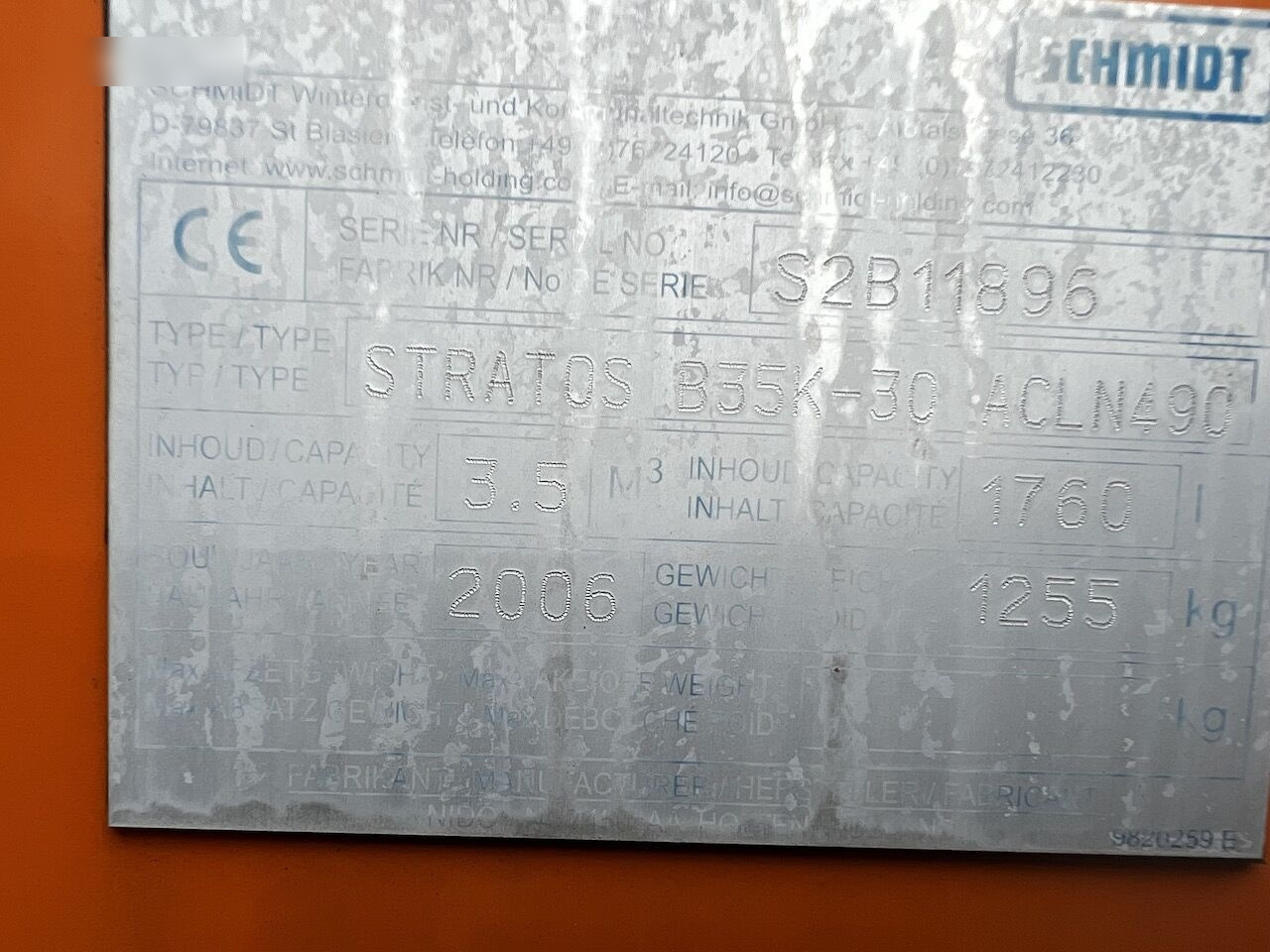 Schmidt Przyczepka 3,5m3 - 모래/ 소금 살포기 : 사진 5 Schmidt Przyczepka 3,5m3 - 모래/ 소금 살포기 : 사진 5