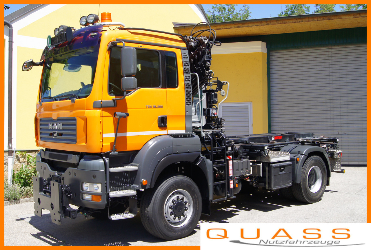 MAN TGA 18.360 BL 4x4/Euro4/TÜV/HIAB 111/MULTILIFT/Winterdienst - 케이블 시스템 트럭, 크레인 트럭 : 사진 1 MAN TGA 18.360 BL 4x4/Euro4/TÜV/HIAB 111/MULTILIFT/Winterdienst - 케이블 시스템 트럭, 크레인 트럭 : 사진 1
