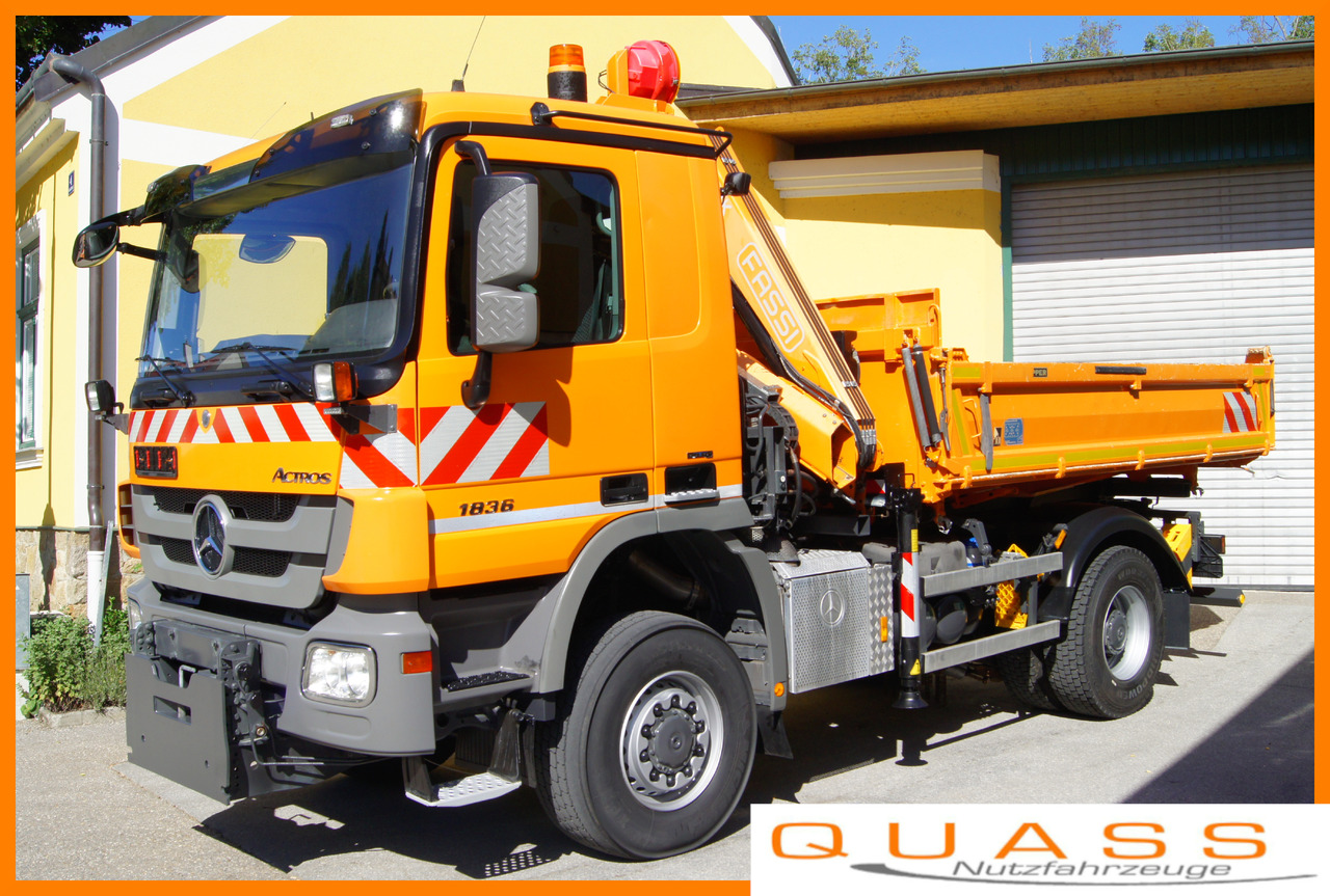 MERCEDES-BENZ ACTROS 1836 /4x4/TÜV/FASSI 110/MEILLER/Winterdienst/Wechselsystem - 제설차량 : 사진 1 MERCEDES-BENZ ACTROS 1836 /4x4/TÜV/FASSI 110/MEILLER/Winterdienst/Wechselsystem - 제설차량 : 사진 1