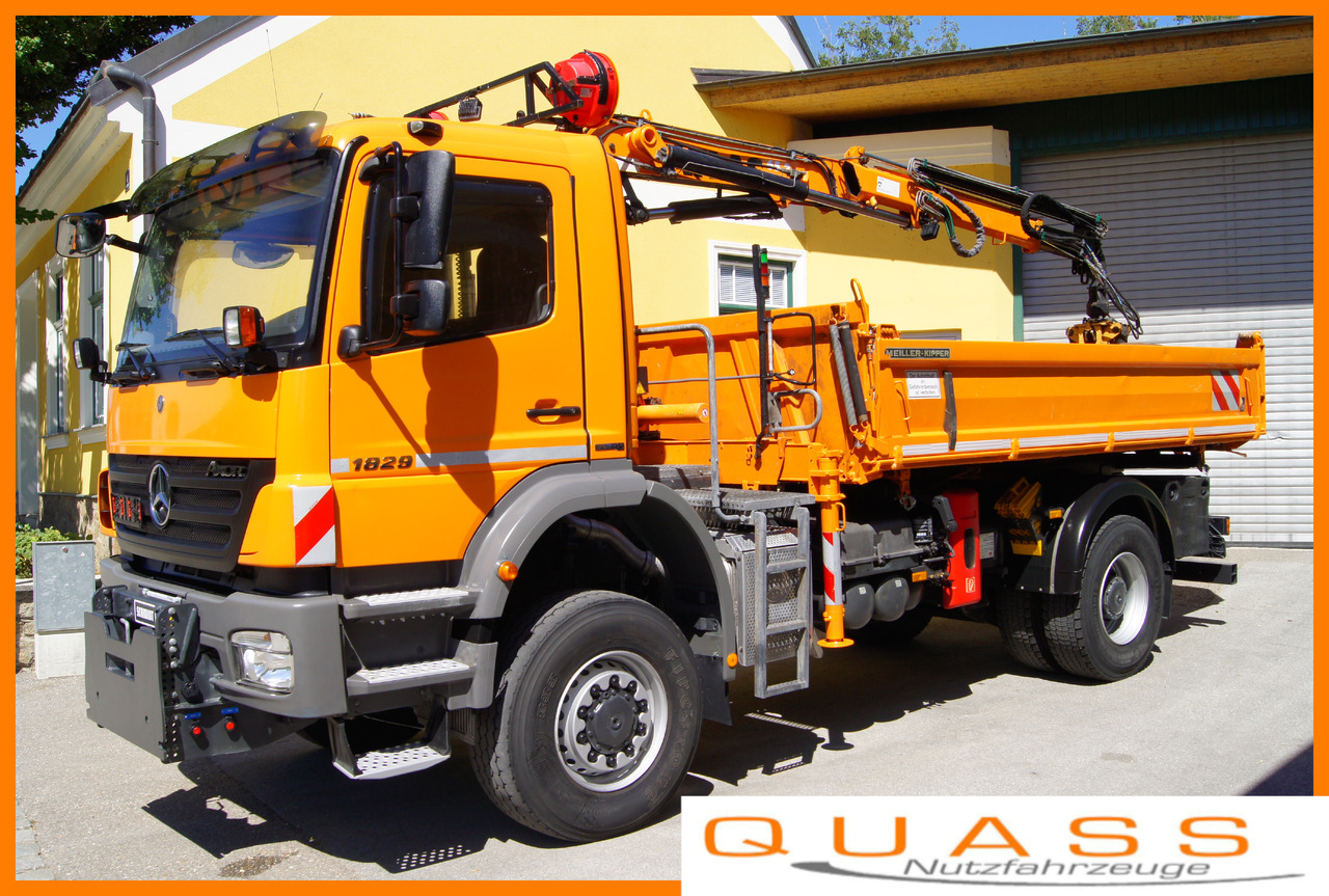 MERCEDES-BENZ AXOR 1829 4x4/EURO 5/ATLAS 65.2/MEILLER/Winterdienst - 덤프트럭, 크레인 트럭 : 사진 1 MERCEDES-BENZ AXOR 1829 4x4/EURO 5/ATLAS 65.2/MEILLER/Winterdienst - 덤프트럭, 크레인 트럭 : 사진 1