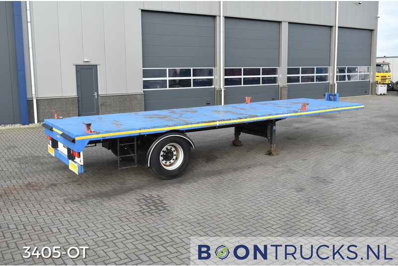 Schmitz Cargobull SKO 10 PLATTE BAK | TWISTLOCKS 20ft * L 900 cm * KENTEKEN LANGZAAM VERKEER - 드롭사이드/ 플랫베드 세미 트레일러 : 사진 1 Schmitz Cargobull SKO 10 PLATTE BAK | TWISTLOCKS 20ft * L 900 cm * KENTEKEN LANGZAAM VERKEER - 드롭사이드/ 플랫베드 세미 트레일러 : 사진 1