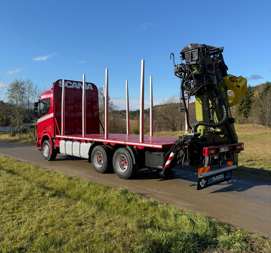 SCANIA R520 XT - 목재 트럭, 크레인 트럭 : 사진 4 SCANIA R520 XT - 목재 트럭, 크레인 트럭 : 사진 4