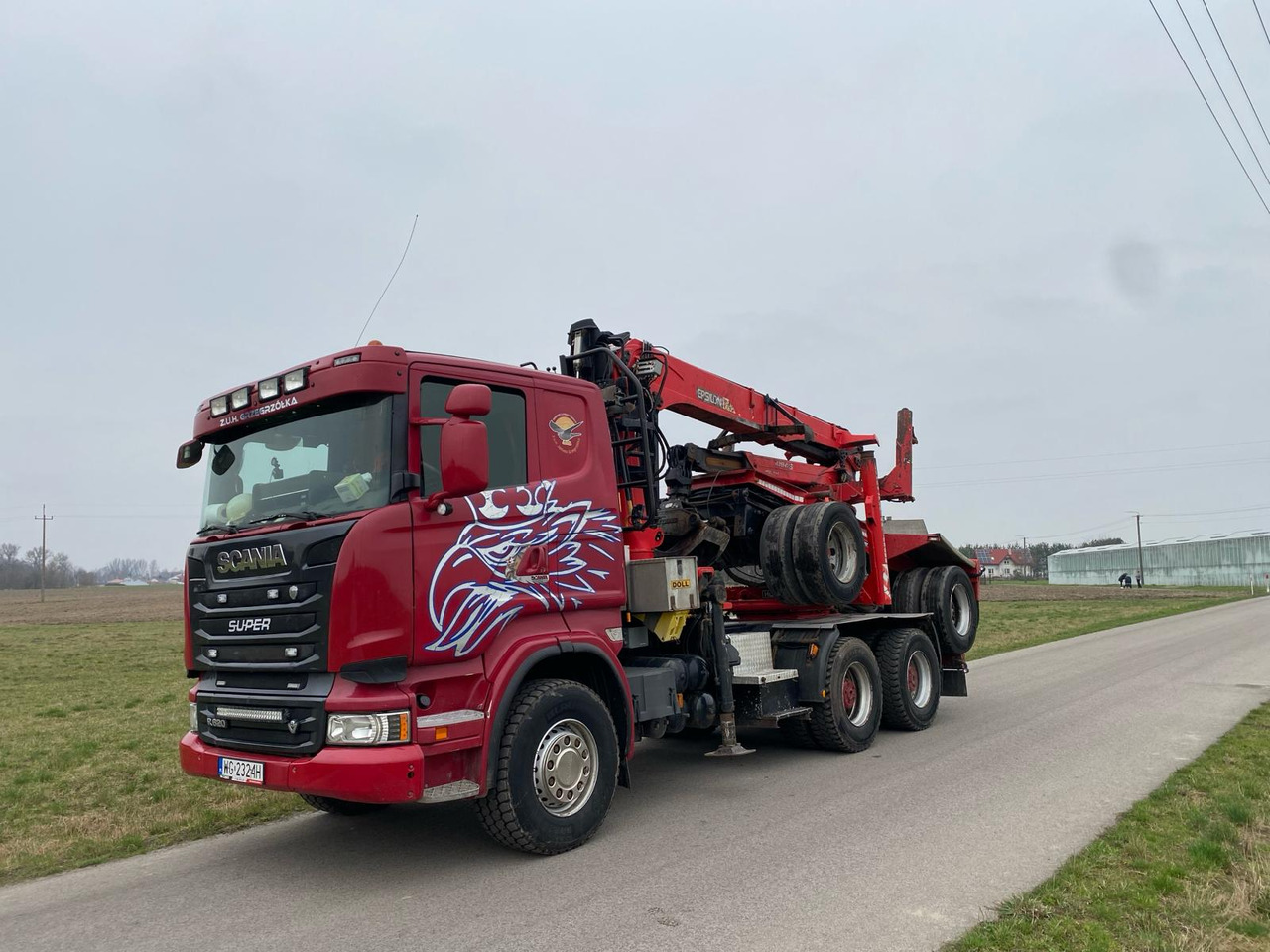 SCANIA R620 - 목재 트럭, 크레인 트럭 : 사진 1 SCANIA R620 - 목재 트럭, 크레인 트럭 : 사진 1