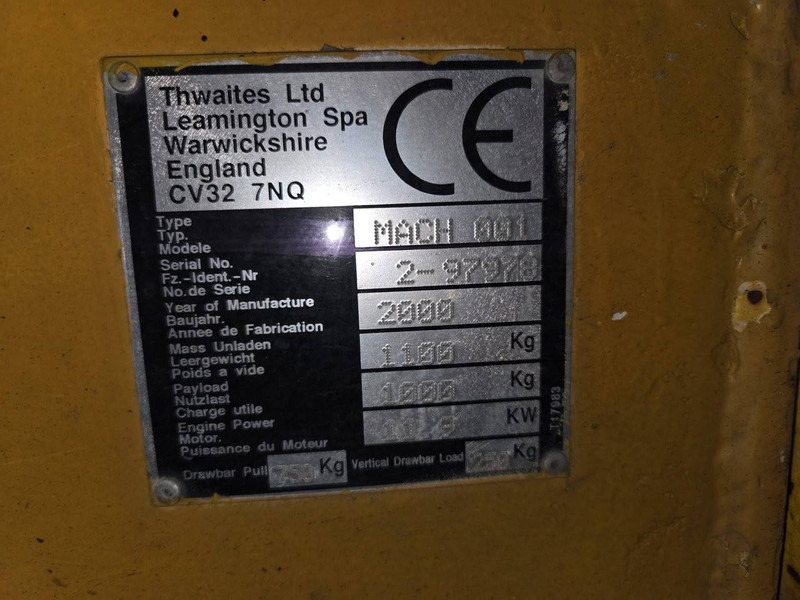 Thwaites Mach 001 - 덤프 : 사진 5 Thwaites Mach 001 - 덤프 : 사진 5